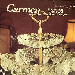 Carmen vintage crystal 2 tier dish